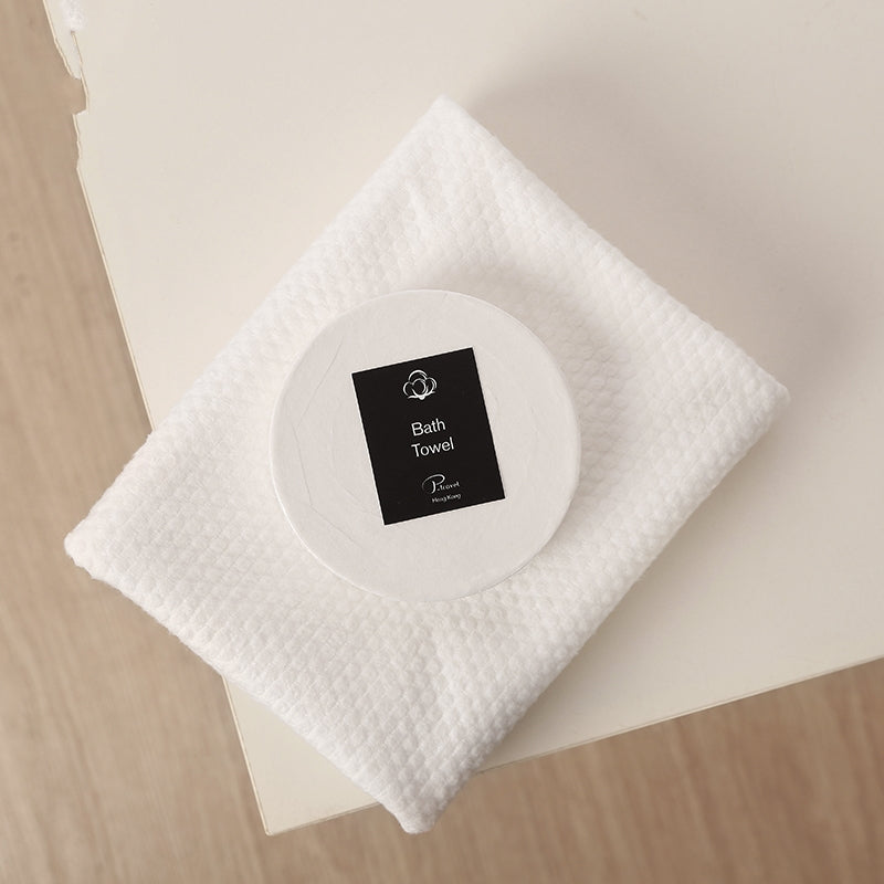 DISPOSABLE TOWEL for travelling, camping, gym or the beach - White