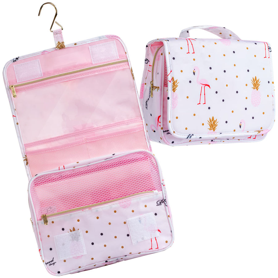 Toiletry Bag - White Flamingo