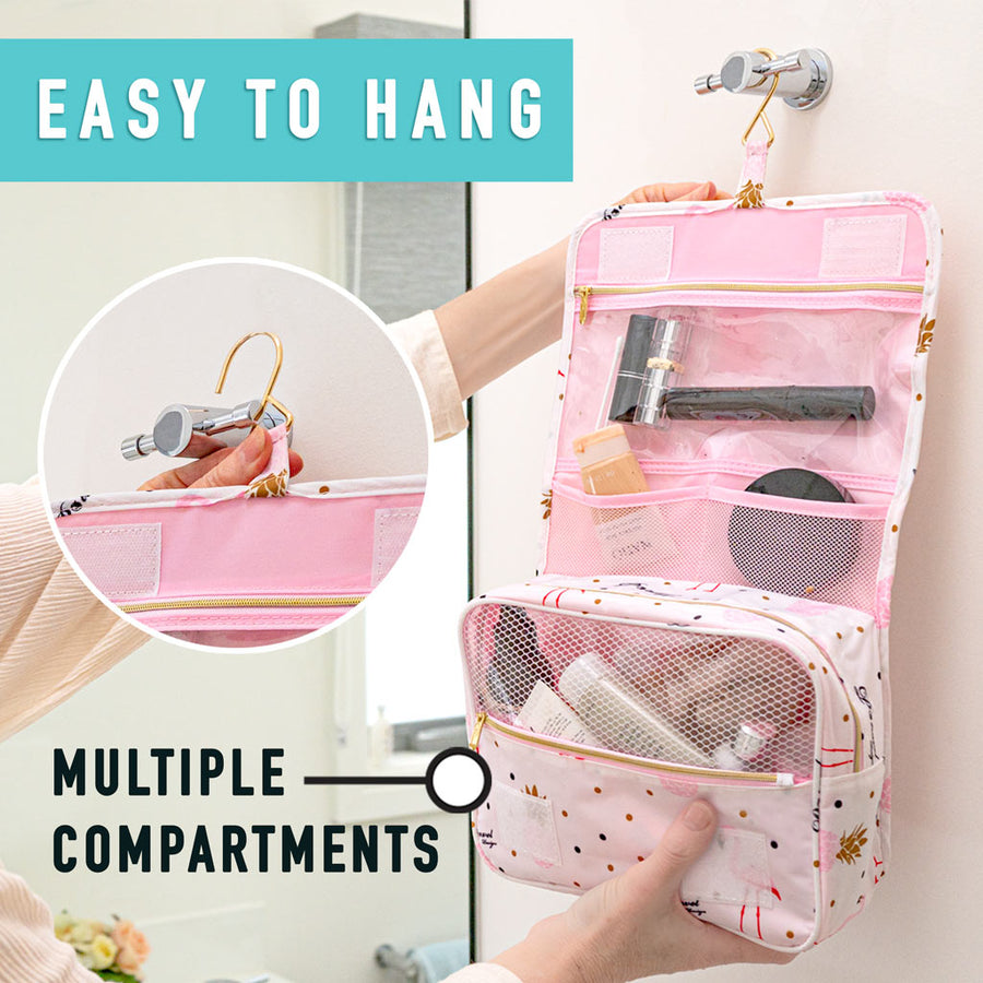 Toiletry Bag - White Flamingo