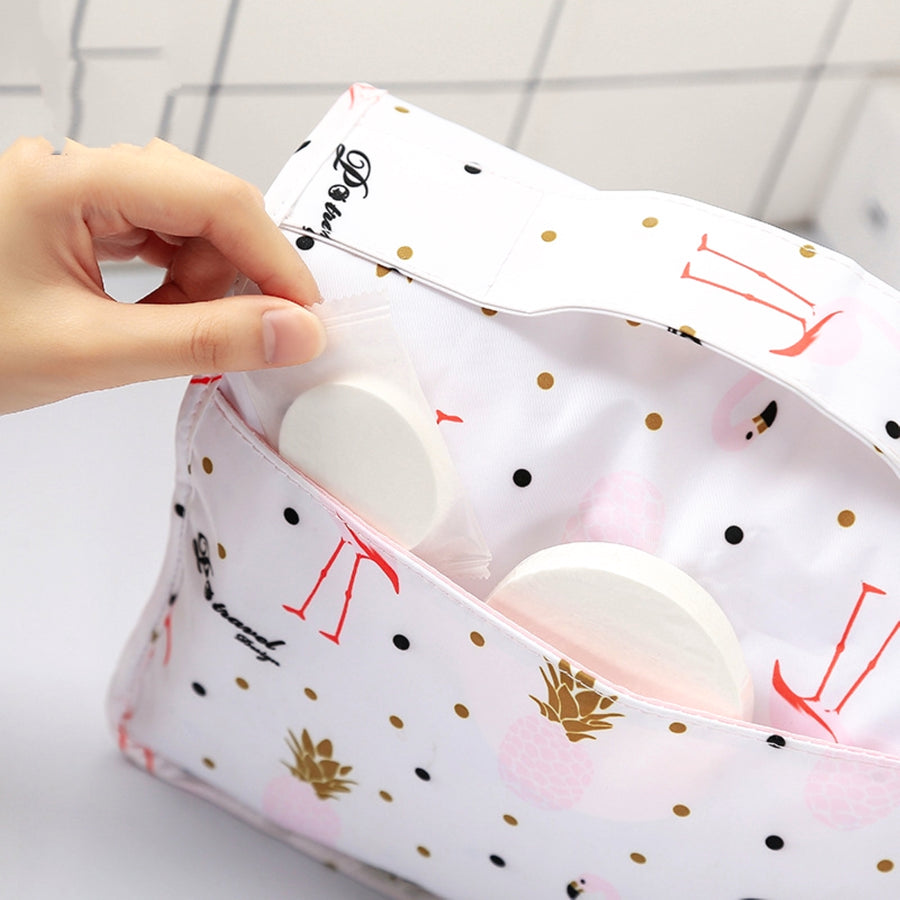 Toiletry Bag - White Flamingo