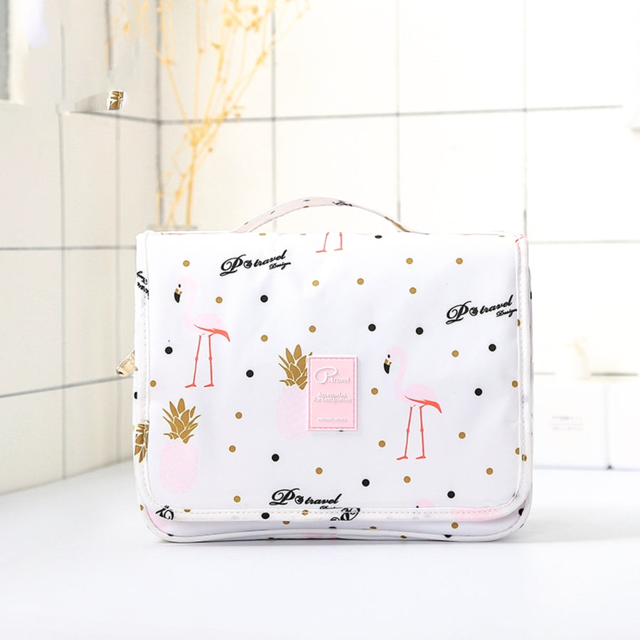 Toiletry Bag - White Flamingo