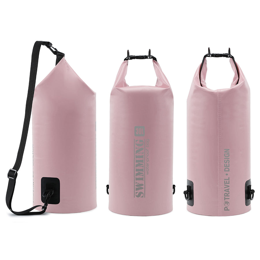 FLOATING BACKPACK DRY BAG for Boating, Fishing, Kayaking, Swimming - Pink 15L