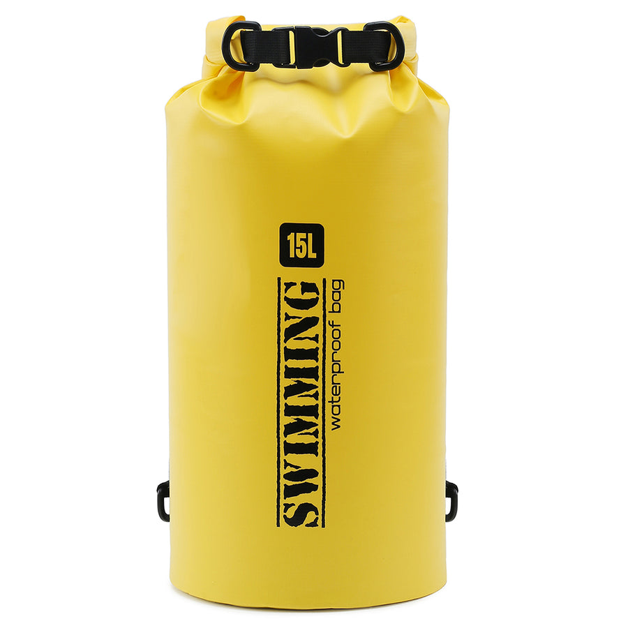 FLOATING BACKPACK DRY BAG for boating, fishing, kayaking, Swimming  - Yellow 15L